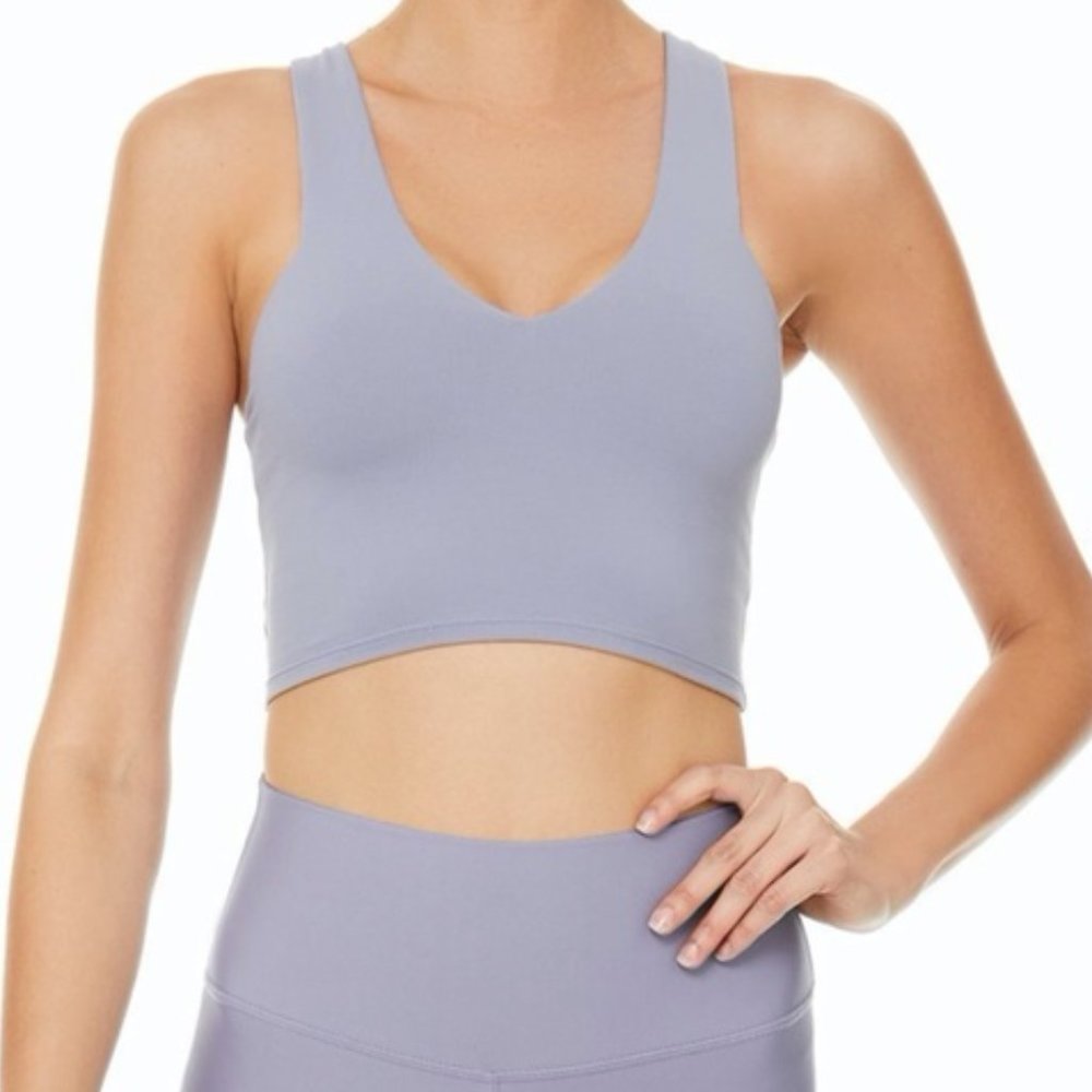 Alo Yoga Real Bra Tank - XS - Blue Moon